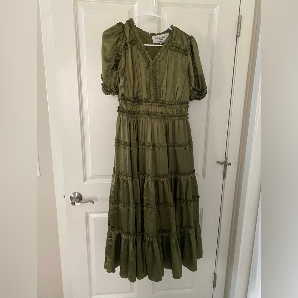 JessaKae x The Food Nanny Liz Dress in Olive - Picture 4 of 6